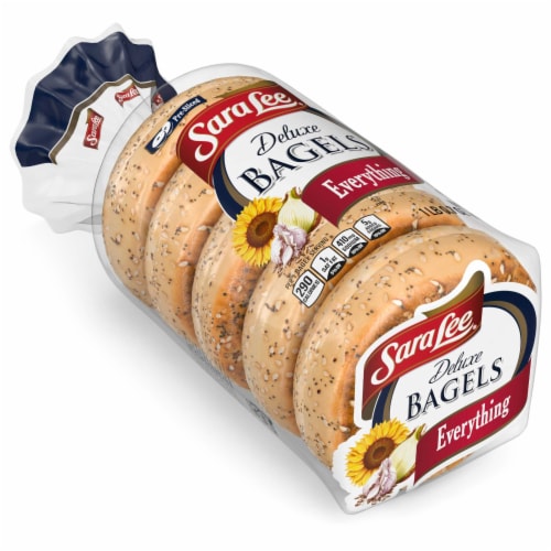 Sara Lee Pre-Sliced Everything Bagel Perspective: top