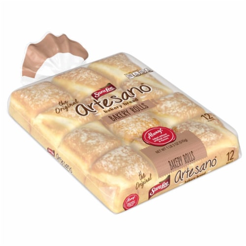 Sara Lee Artesano White Sliced Bread Bakery Rolls Perspective: top