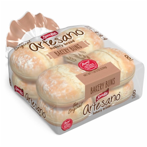 Sara Lee Artesano White Bakery Buns Perspective: top