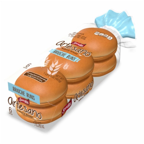 Sara Lee Artesano Brioche Hamburger Buns Perspective: top