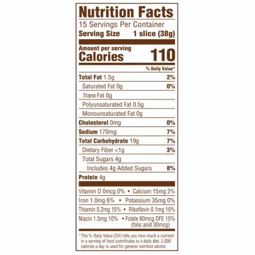 Sara Lee® Artesano™ Sweet Cinnamon Bread Perspective: top