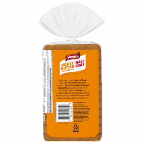Sara Lee Half Loaf Honey Butter Bread Perspective: top