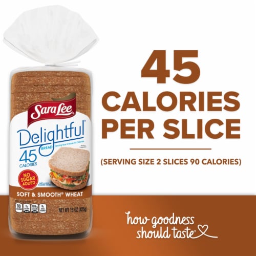 Sara Lee Delightful Soft & Smooth Wheat Bread Perspective: top