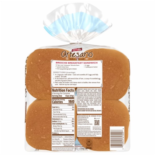 Sara Lee Artesano Brioche Buns Perspective: top