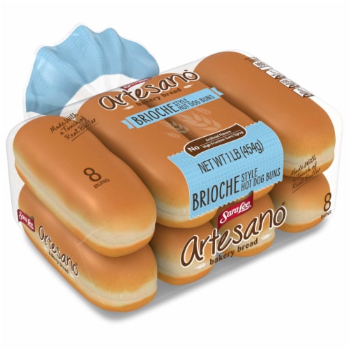 Sara Lee Artesano Brioche Hot Dog Buns Perspective: top