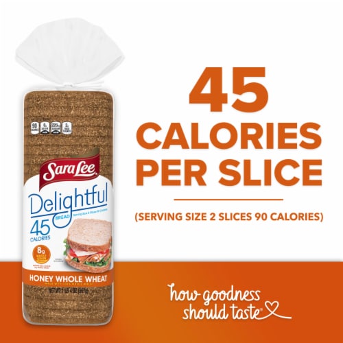 Sara Lee Delightful Honey Whole Wheat Bread Perspective: top