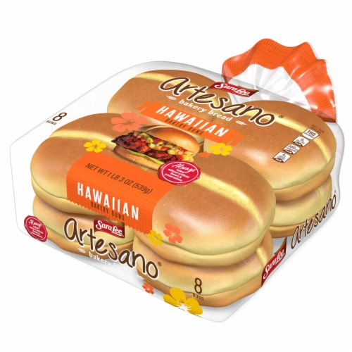 Sara Lee Artesano Hawaiian Hamburger Buns Perspective: top