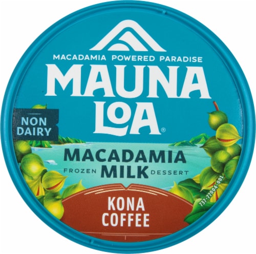 Mauna Loa Dairy Free Macadamia Milk Kona Coffee Frozen Dessert Pint Perspective: top