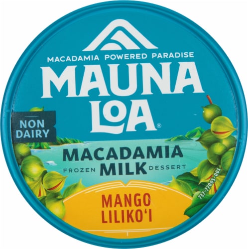 Mauna Loa Macadamia Milk Mango Liliko’i Dairy Free Frozen Dessert Perspective: top