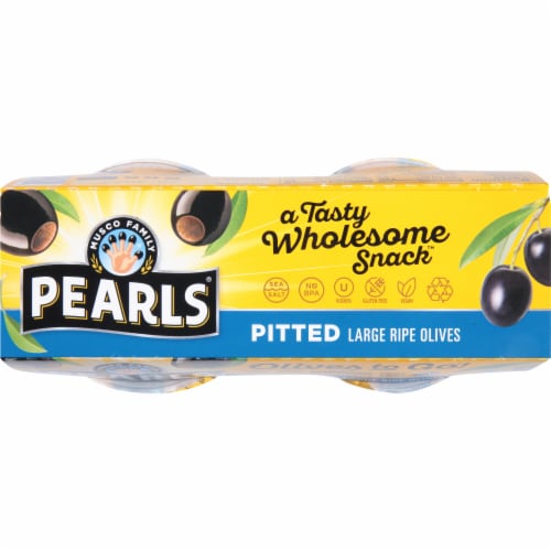 Pearls® Pitted Large Black Olives To Go® Cups Perspective: top