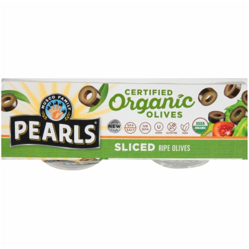 Pearls Organic Sliced Ripe Olive Cups 4 Count Perspective: top