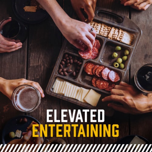 Columbus® Sliced Meat with Cheese and Crackers Charcuterie Tasting Board Perspective: top