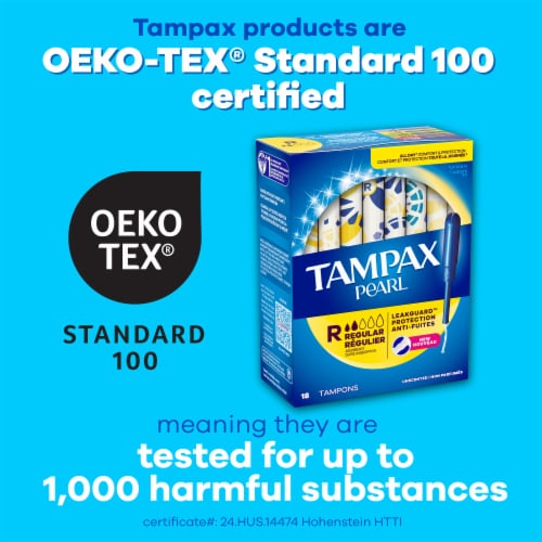 Tampax Pearl Trio Pack Super/Super Plus/Ultra Unscented Tampons Perspective: top