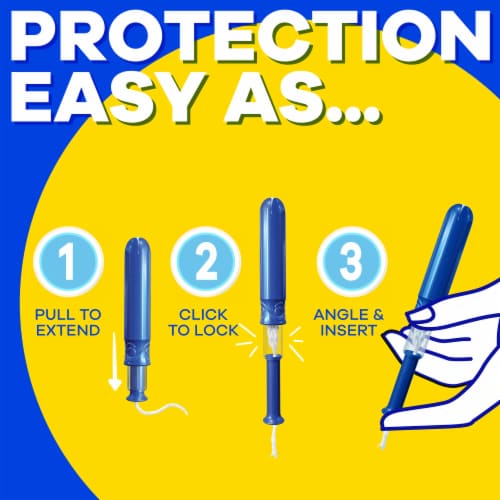 Tampax Compact Pearl Tampons LeakGuard Protection Duo Pack Regular/Super Absorbency Perspective: top