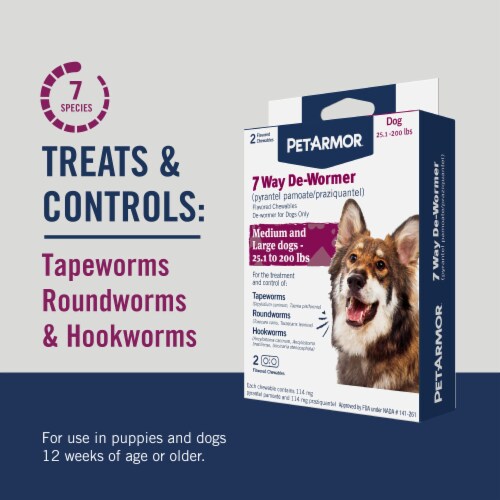 PetArmor For Dogs 7 Way De-Wormer For Medium & Large Dogs Perspective: top