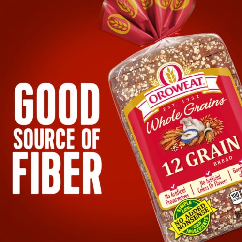 Oroweat Whole Grains 12 Grain Sandwich Bread Perspective: top