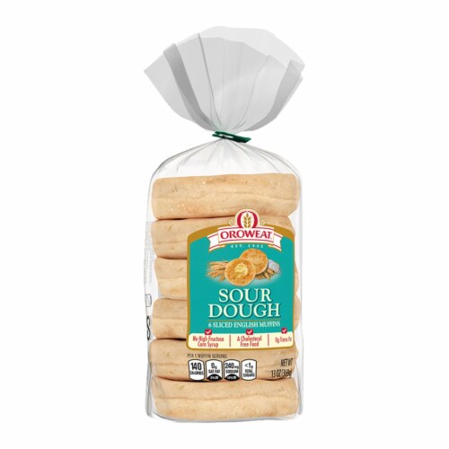 Oroweat® Sour Dough English Muffins Perspective: top