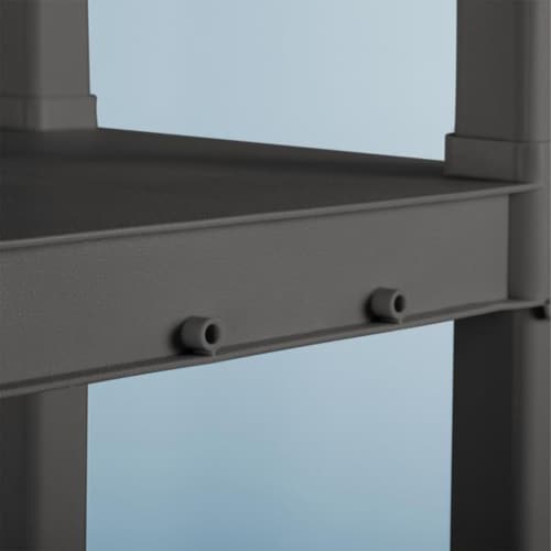 Sterilite 4-Tier Gray Storage Shelf Perspective: top
