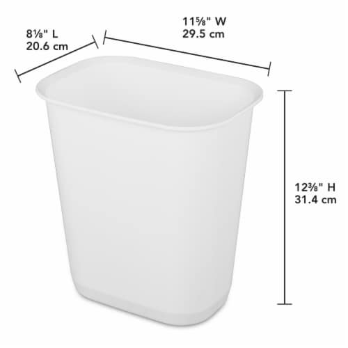 Sterilite Rectangular Wastebasket - White Perspective: top