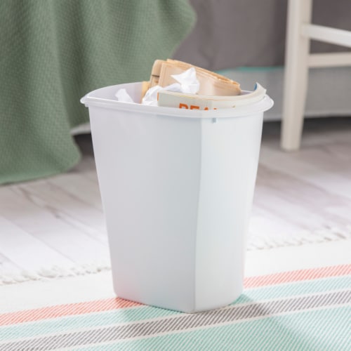 Sterilite Wastebasket - White Perspective: top