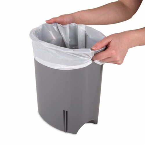 STERILITE 2.6 GALLON ULTRA STEP-ON WASTEBASKET - WHITE Perspective: top