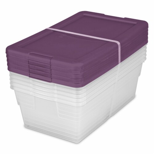 Sterilite 5 Piece Storage Box Set - Moda Purple Perspective: top