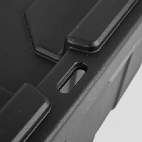 Sterilite Plastic Industrial Tote - Black Perspective: top
