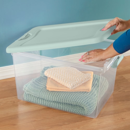 Sterilite 64qt Latching Box Storage Bin - Mindful Mint Perspective: top