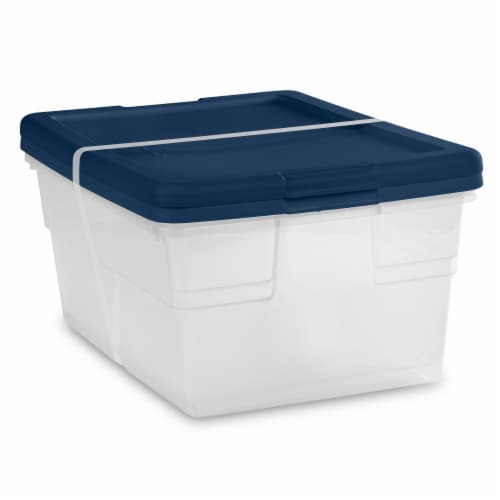 Sterilite Clear Storage Box Multipack - Marine Blue Perspective: top