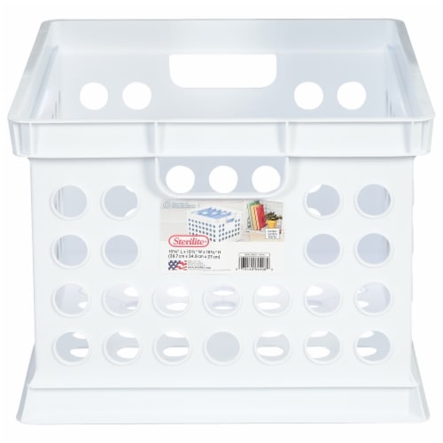 Sterilite® White Storage Crate Perspective: top