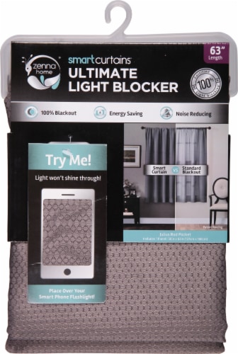 Maytex Smart Curtains™ Julius Ultimate Light Blocker Window Panel - Gray Perspective: top