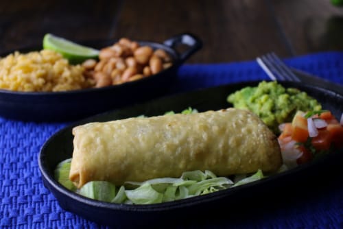 Posada Hatch Chili & Cheese Burrito Perspective: top