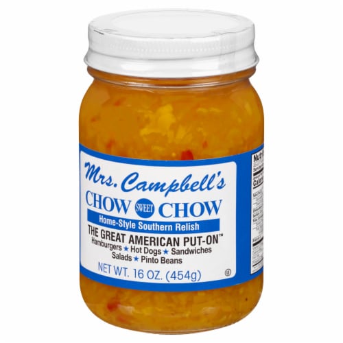 Mrs Campbells Sweet Chow Chow Relish 16 oz Perspective: top