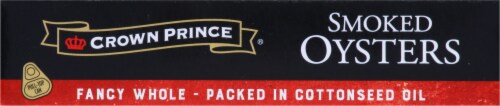 Crown Prince Smoked Oysters in Cottonseed Oil Perspective: top