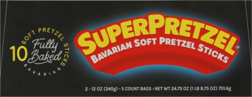 SuperPretzel® Bavarian Soft Pretzel Sticks Perspective: top