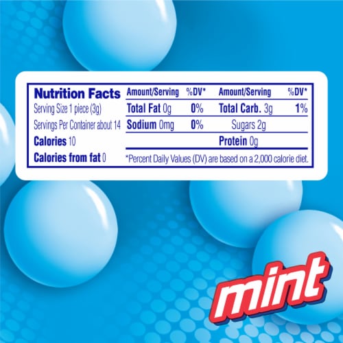 Mentos Chewy Mint Flavored Candy Roll Perspective: top