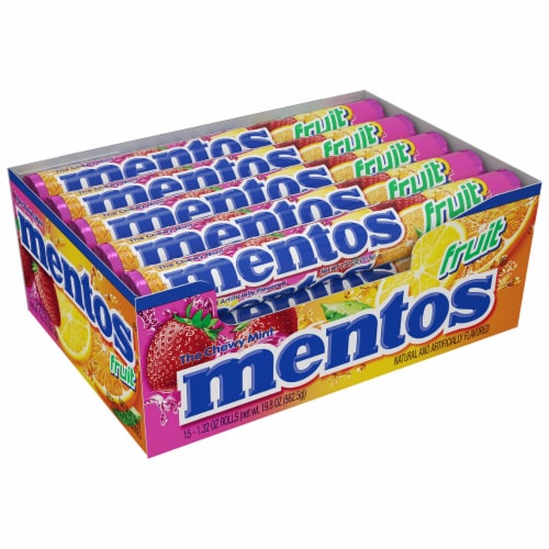 Mentos Mixed Fruit Chewy Mints Perspective: top