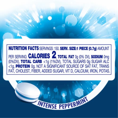 Mentos Clean Breath Peppermint Flavored Hard Mints Perspective: top