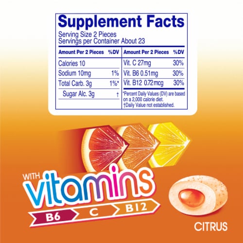 Mentos Sugar Free Citrus Flavored Chewing Gum with Vitamins Perspective: top