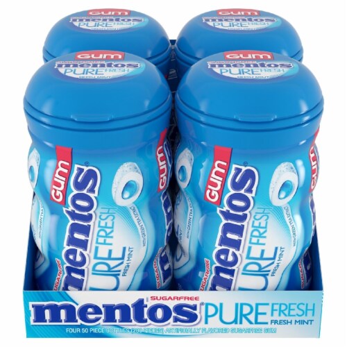 Mentos Pure Fresh Sugar-Free Fresh Mint Chewing Gum Perspective: top