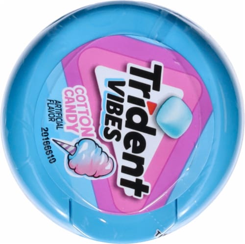 Trident Vibes Sugar Free Cotton Candy Gum Perspective: top