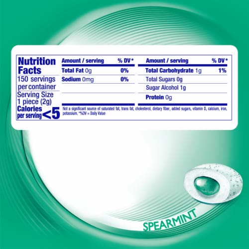 Mentos Pure Fresh Sugar-Free Spearmint Flavor Chewing Gum Perspective: top