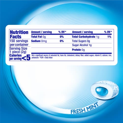 Mentos Pure Fresh Sugar Free Fresh Mint Chewing Gum Perspective: top