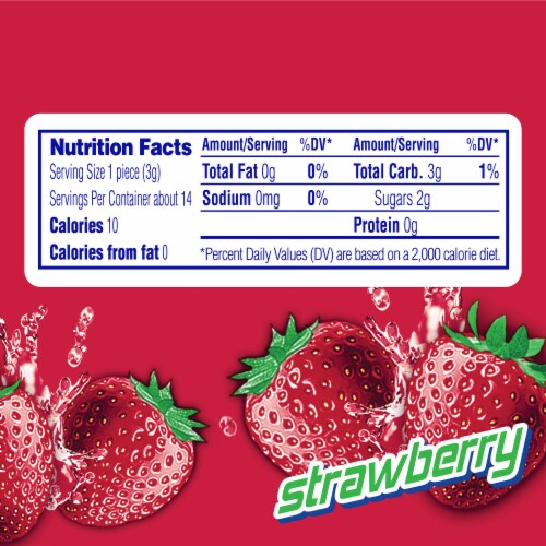 Mentos Chewy Strawberry Mint Candy Roll Perspective: top