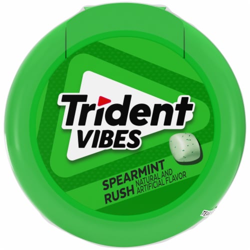 Trident Vibes Spearmint Rush Sugar Free Gum Perspective: top