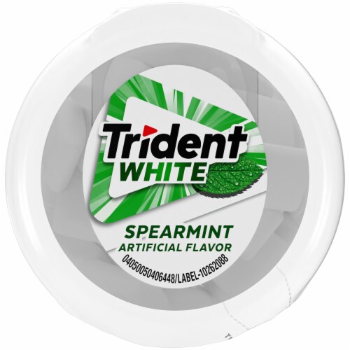Trident White Gum Spearmint Sugar Free Perspective: top