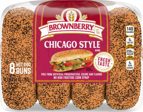 Brownberry® Chicago Style Hot Dog Buns Perspective: top