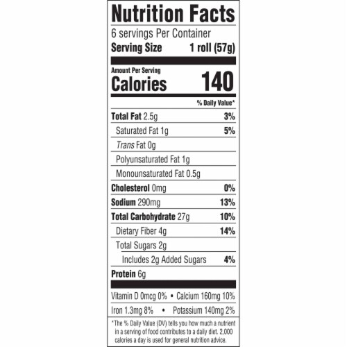 Arnold Sandwich Thins 100% Whole Wheat Flax & Fiber Rolls Perspective: top