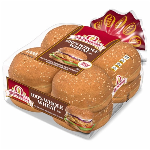 Brownberry Whole Wheat Buns Perspective: top