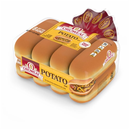 Oroweat Potato Hot Dog Buns Perspective: top
